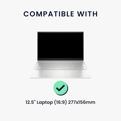 شاشة خصوصية للكمبيوتر المحمول kwmobile مقاس 12.5 بوصة (16:9) 277 × 156 مم - درع شاشة خصوصية الكمبيوتر - واقي شاشة الكمبيوتر المحمول - مضاد للوهج وحجب الضوء الأزرق in Kuwait