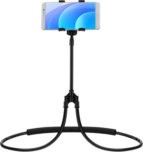 Housoutil Adjustable Neck Phone Holder U-Shape Lazy Phone Stand for Bedside Desktop Use Flexible Neck Holder for Live Streaming Video Calls in Kuwait