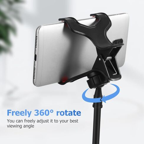 Housoutil Adjustable Neck Phone Holder U-Shape Lazy Phone Stand for Bedside Desktop Use Flexible Neck Holder for Live Streaming Video Calls in Kuwait