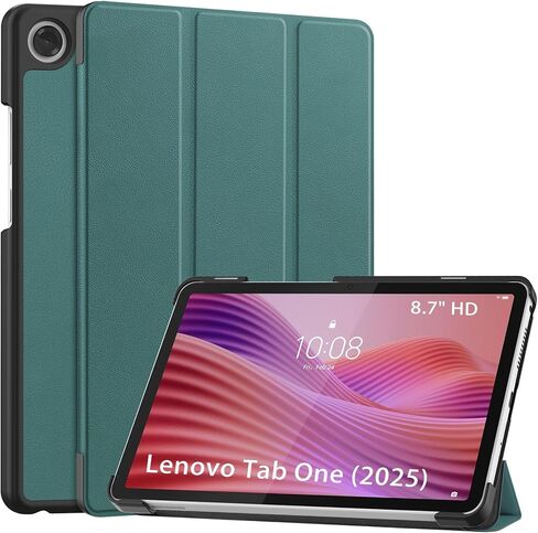 حافظة ProCase لجهاز Lenovo Tab One/K9 8.7 بوصة 2025، غطاء خفيف نحيف ثلاثي الطي وغطاء صلب فوليو حافظة حماية ذكية لجهاز Lenovo Tab One/K9 8.7 بوصة TB305XU/TB305FU مع خاصية النوم/الاستيقاظ التلقائي - أسود in Kuwait