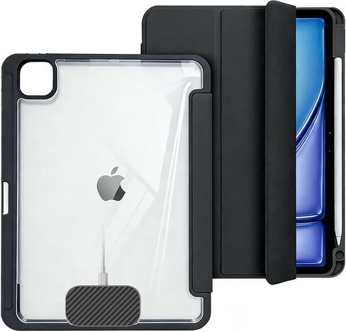 حافظة لجهاز iPad Pro 12.9 بوصة، حافظة شحن مغناطيسية لاسلكية لجهاز iPad Pro 12.9 بوصة (3rd/4th/5th/6th) وiPad Air 13 (M2/M3) فقط، متوافقة مع Apple Pencil 2 in Kuwait