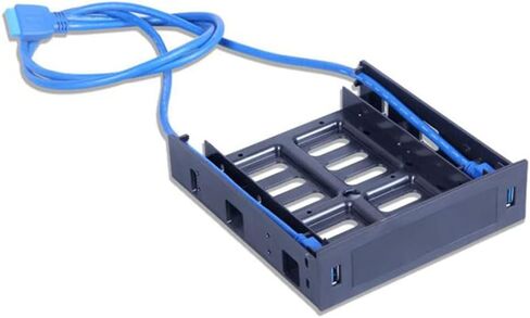 2 × لوحة أمامية USB 3.0 مع جهاز/محرك أقراص ثابتة مقاس 3.5 بوصة أو SSD/HDD مقاس 2.5 بوصة إلى 5.25 قرص مرن إلى حامل علبة محرك الأقراص الضوئية in Kuwait