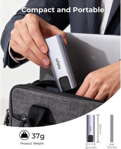 حاوية NSE20 10 جيجابت في الثانية M.2 NVMe/SATA SSD، حافظة محرك أقراص صلبة خارجي USB-C، تركيب بدون أدوات، التوصيل والتشغيل، غطاء من الألومنيوم، متوافق مع أنظمة التشغيل Windows وMac وLinux وiOS وAndroid in Kuwait