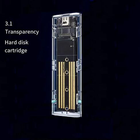 2X M2 SSD Case M.2 NVME SSD الضميمة المحمولة USB3.1 Type-C SSD حافظة قرص صلب شفاف 5Gbps للكمبيوتر الشخصي in Kuwait