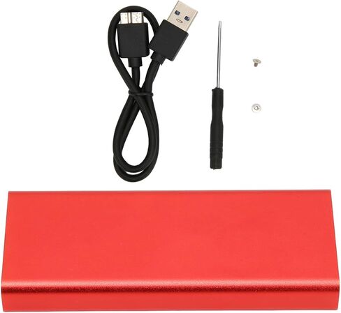 Luqeeg MSATA to USB 3.0 SSD Enclosure Adapter, Aluminum Alloy Slim Design 6Gbps High Speed Transfer, with LED Light for PC Laptop OS X in Kuwait