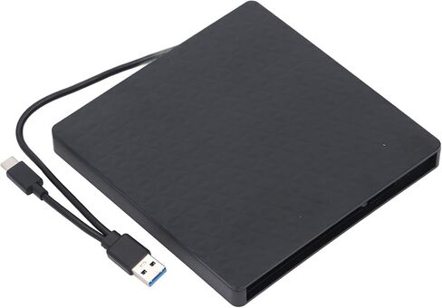 حافظة محرك الأقراص الضوئية الخارجية، حاوية تشغيل USB 3.0 من النوع C رفيعة مقاس 9.5 مم متوافقة مع نظام التشغيل، لمحركات أقراص CD DVD BD in Kuwait