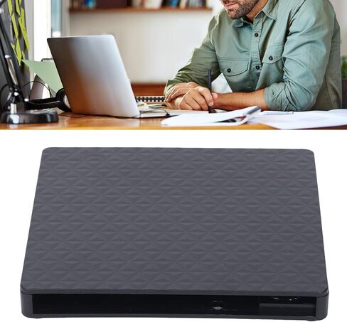 حافظة محرك الأقراص الضوئية الخارجية، حاوية تشغيل USB 3.0 من النوع C رفيعة مقاس 9.5 مم متوافقة مع نظام التشغيل، لمحركات أقراص CD DVD BD in Kuwait