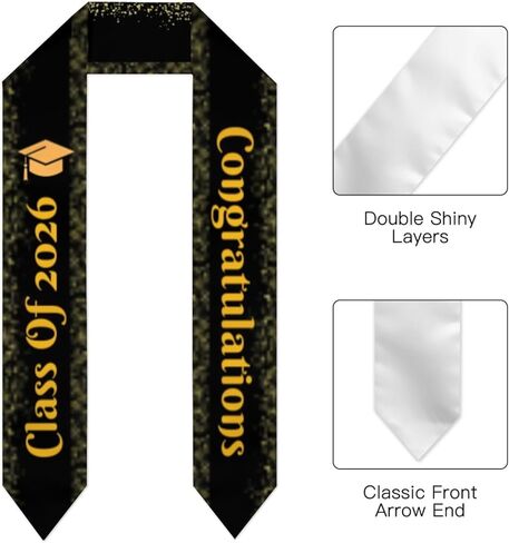 ZBDSKLEX Graduation Stole Class of 2024 for Graduation Celebrate, Graduation Sash for 2024 Graduates in Saudi Arabia