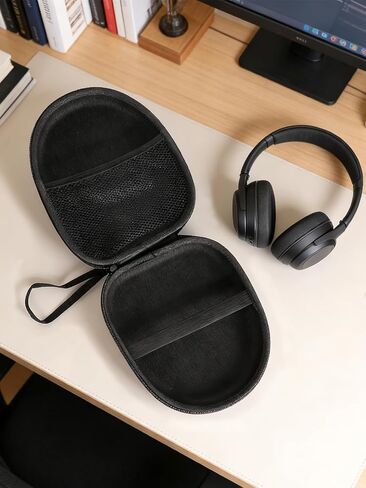 Black Hard Shell Headphone Box for Travel, Universal Oxford Headphone Case, Compatible with JBL Tune 510BT 720BT, Sony WH-CH 720N/WH-CH520, Soundcore Q20/Q30 BERIBES KVIDIO TOZO etc in Kuwait