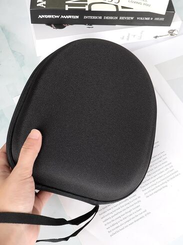Black Hard Shell Headphone Box for Travel, Universal Oxford Headphone Case, Compatible with JBL Tune 510BT 720BT, Sony WH-CH 720N/WH-CH520, Soundcore Q20/Q30 BERIBES KVIDIO TOZO etc in Kuwait