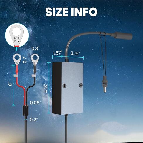 محول محول البطارية Starlink Gen 3 - مدخل 9-35 فولت، 57 فولت/5 أمبير، محول تعزيز البطارية، 6.6 قدم تيار مستمر إلى تيار مستمر مزود طاقة للشاحنة، عربة سكن متنقلة، قارب - يدعم نطاق ممتد 200 قدم in Kuwait