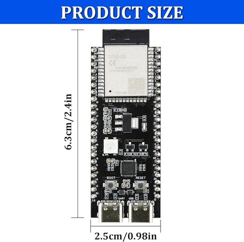 3 قطعة لوحة تطوير ESP32 S3 ثنائي النواة N16R8 واي فاي وبلوتوث، رقاقة CP2102 منفذ USB من النوع C، ESP32-S3 Devkit لـ Arduino in Kuwait