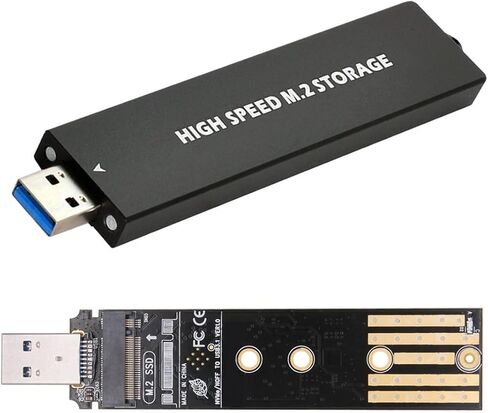 USB 3.0 to Single Protocol Channel B/M-Key M.2 SATA 2280 2260 2242 2230 SSD External PCBA Case Conveter Adapter Enclosure ASM1153E Chipset in Saudi Arabia