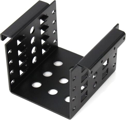 JMT 4-Bay 2.5 Inch to 3.5 Inch Hard Drive Caddy Internal Mounting Adapter Bracket Floppy Drive Aluminum Alloy Mobile Holder (Black Bracket) in Kuwait