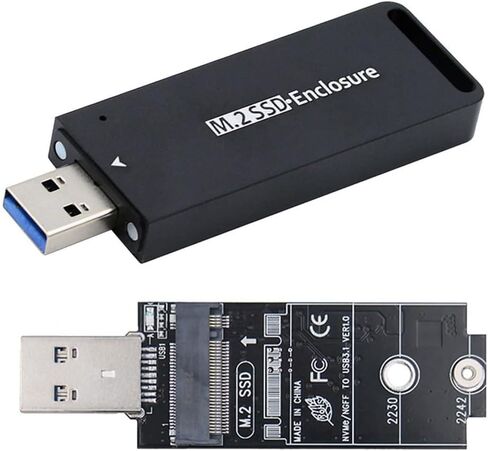 USB 3.0 to Single Protocol Channel B/M-Key M.2 SATA 2280 2260 2242 2230 SSD External PCBA Case Conveter Adapter Enclosure ASM1153E Chipset in Saudi Arabia