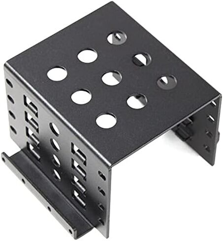 JMT 4-Bay 2.5 Inch to 3.5 Inch Hard Drive Caddy Internal Mounting Adapter Bracket Floppy Drive Aluminum Alloy Mobile Holder (Black Bracket) in Kuwait