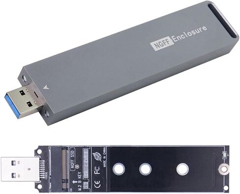 USB 3.0 to Single Protocol Channel B/M-Key M.2 SATA 2280 2260 2242 2230 SSD External PCBA Case Conveter Adapter Enclosure ASM1153E Chipset in Saudi Arabia