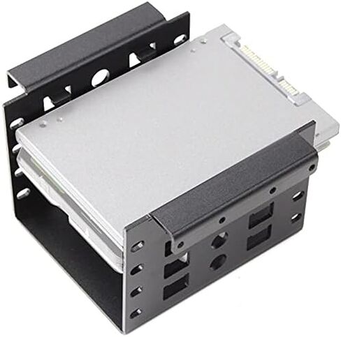 JMT 4-Bay 2.5 Inch to 3.5 Inch Hard Drive Caddy Internal Mounting Adapter Bracket Floppy Drive Aluminum Alloy Mobile Holder (Black Bracket) in Kuwait