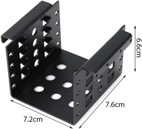 JMT 4-Bay 2.5 Inch to 3.5 Inch Hard Drive Caddy Internal Mounting Adapter Bracket Floppy Drive Aluminum Alloy Mobile Holder (Black Bracket) in Kuwait