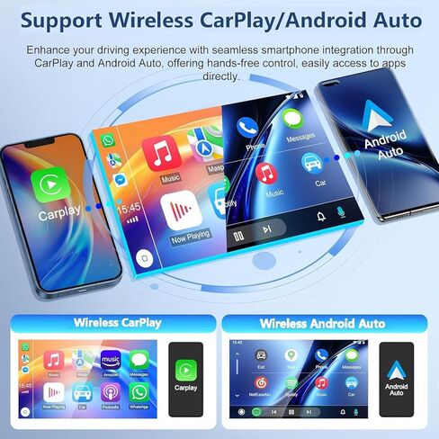 راديو ستيريو للسيارة 2+64 جيجا بايت Android 15 لسيارة Dodge Dart 2012-2016، شاشة لمس 9 بوصة مع CarPlay لاسلكي Android Auto GPS Navigation Wi-Fi Bluetooth FM Radio، كاميرا احتياطية AHD in Kuwait