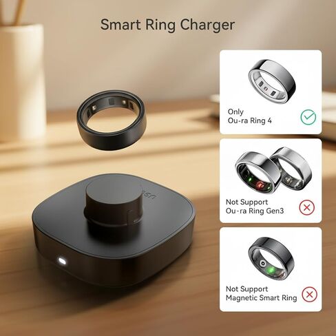 شاحن متوافق مع Ou-ra Ring Gen4 - الحجم 8 - قاعدة شحن سريعة مع كابل USB-C in Kuwait