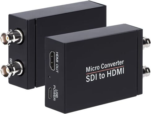 SDI to HDMI Converter Support 3G-SDI, HD-SDI, SD-SDI Auto Format Detection and Stereo Audio De-embedder, SDI Loopout (Black) in Saudi Arabia