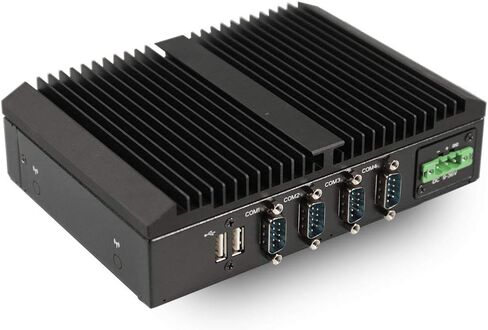 GigaIPC QBiX-Pro-APLB4200H-A1 كمبيوتر صغير بدون مروحة Intel Pentium N4200 صناعي، Dual Intel GbE LAN، 4 x Serial COM (8 جيجابايت DDR3L SODIMM + 1 تيرابايت 2.5 بوصة SSD، Ubuntu LTS) in Kuwait