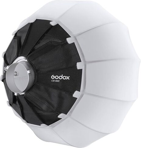 Godox Collapsible Lantern Softbox 19.7", 270° Omnidirectional Lighting, Bowens Mount Compatible with SL150 II, UL150, VL Series, Fast Setup, Durable Build, Optional Skirt Control (CS50D) in Kuwait