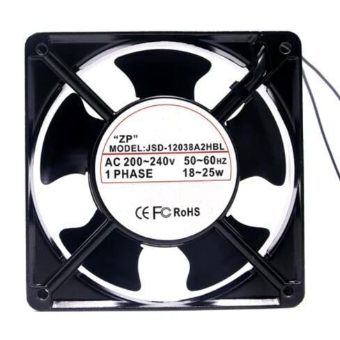 JSD-12038A2HBL AC 200/240V 18/25W 120x120x38mm 2-Wire Cooling Fan in Kuwait