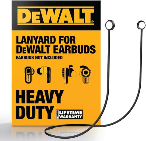 DEWALT Anti-Loss Lanyard for TWS & TWS ANC Earbuds – Durable Safety Cord for Secure Fit and Easy Access, Detachable Neck Strap Compatible with DEWALT Wireless Earbuds, Pro Accessories in Kuwait