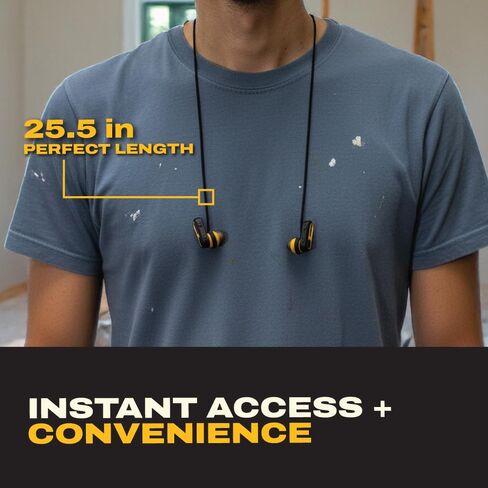 DEWALT Anti-Loss Lanyard for TWS & TWS ANC Earbuds – Durable Safety Cord for Secure Fit and Easy Access, Detachable Neck Strap Compatible with DEWALT Wireless Earbuds, Pro Accessories in Kuwait