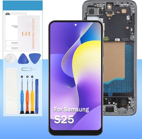 Incell لهاتف Samsung Galaxy S25 شاشة بديلة SM-S931B SM-SM-S931U SM-S931W 6.2 بوصة شاشة LCD تعمل باللمس مع إطار أسود (ليست بصمة الإصبع) in Kuwait