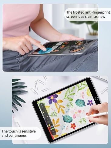 عبوتان من واقي شاشة Paperfeel لجهاز iPad 6th 5th [9.7 بوصة]، فيلم PET غير لامع لجهاز iPad Air 2/Air 1/Pro [9.7 بوصة]، مضاد للتوهج، الكتابة والرسم مثل الورق، حساس للمس in Kuwait