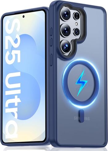 Vizvera for Samsung Galaxy S26 Ultra Case,Magnetic Power Clear Edge-Raised Shockproof Slim Case for Galaxy S26 Ultra 6.9"(Crystal Clear) in Saudi Arabia
