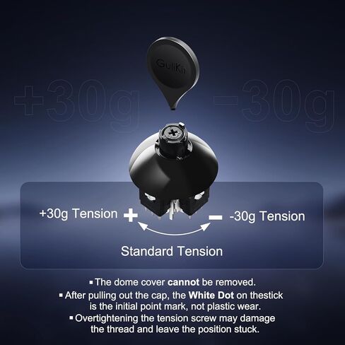 عصا التحكم الكهرومغناطيسية AKNES GuliKit TMR المتوافقة مع وحدة التحكم DualShock PS4 / Play Station 4، استبدال عصا التوتر القابلة للتعديل 720 درجة، مع 3 أزواج من أغطية عصا الإبهام in Kuwait