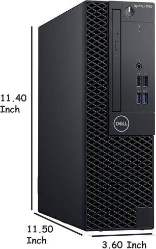 كمبيوتر مكتبي Dell OptiPlex 3060 SFF، Intel Core i5-8500 حتى 4.1 جيجا هرتز، ذاكرة الوصول العشوائي 8 جيجا، 256 جيجا SSD، لوحة المفاتيح والماوس، HDMI، WiFi، BT، OptiPlex Desktop Windows 11 Pro (متجدد) in Kuwait