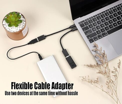 محول OTG USB-C 3.0 (عبوتان) متوافق مع هاتف Samsung Galaxy S10 Lite لوظائف سريعة متعددة الاستخدام للنسخ الاحتياطي ولوحة المفاتيح والفئران ومحركات الإبهام والحفظ والمزيد (أسود) in Kuwait