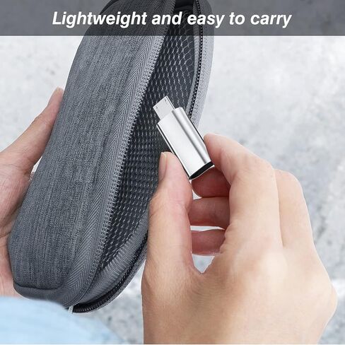 مجموعة محول كابل شحن Lightning أنثى إلى Micro USB Male (3 عبوات) لشاحن iPhone إلى Android Jack كابل شحن وملحقات إمداد الطاقة متوافقة مع Samsung Galaxy S5 S6 S7 Edge in Kuwait
