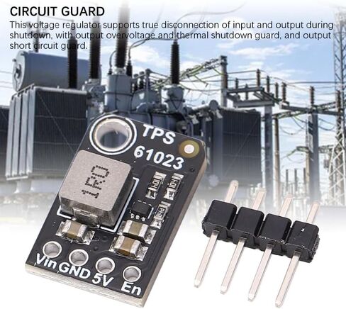 5V 1A Boost Module with TPS61023 Chip – 2-5V Input to 5V Output Step Up Voltage Regulator for Battery Projects with Overvoltage Protection in Kuwait