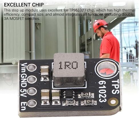 5V 1A Boost Module with TPS61023 Chip – 2-5V Input to 5V Output Step Up Voltage Regulator for Battery Projects with Overvoltage Protection in Kuwait