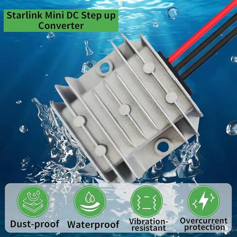 Starlink Mini 12V/24V to 30V Step Up Power Cable, DC Converter Adapter for Starlink Mini Router, 9V-28V Input to Stable 30V 100W Output, Waterproof Power Supply for RV, Van, Truck & Off-Grid in Kuwait