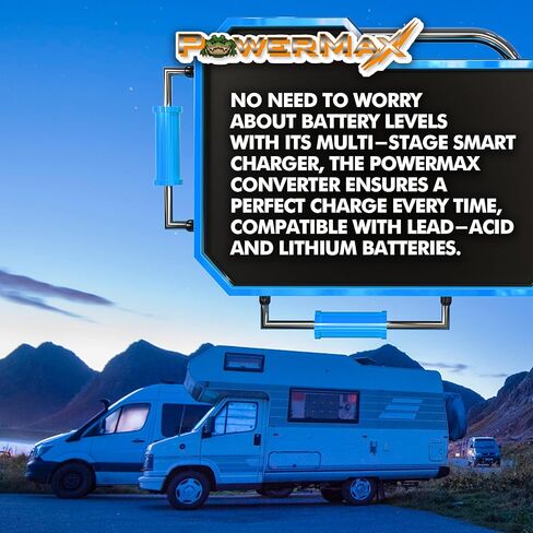 شاحن بطارية ذكي PowerMax PM3-45MBALK مدمج في 3 مراحل مع ضوء LED in Kuwait