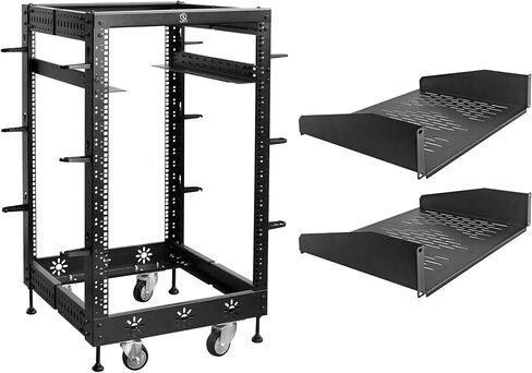 RIVECO 18U 19 "رف خادم عمق قابل للتعديل و RIVECO 2 PCS 2U رفوف رفوف عمق 14 بوصة in Kuwait
