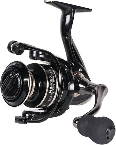 All-Metal Fishing Reel for Beginners & Pros, 14BB, 5.2:1, 12kg Drag Spinning Wheel Black in Kuwait
