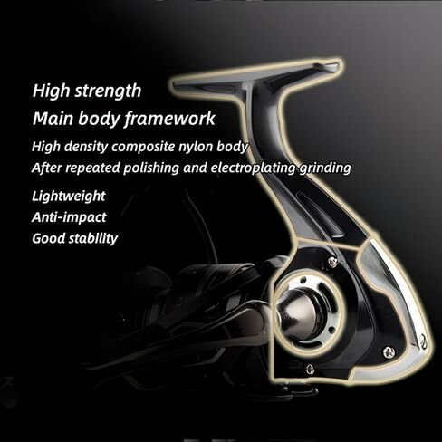 All-Metal Fishing Reel for Beginners & Pros, 14BB, 5.2:1, 12kg Drag Spinning Wheel Black in Kuwait