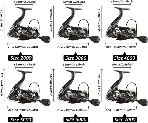 All-Metal Fishing Reel for Beginners & Pros, 14BB, 5.2:1, 12kg Drag Spinning Wheel Black in Kuwait