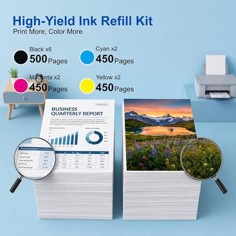 PG-295XL CL-286XL Ink Refill Kit Compatible for Canon PG-295 CL-286 PG-295XL CL-286XL 295XL 286XL Ink Cartridges Compatible with Pixma TS4320 TS6520 TR7120 Printers (12 Pack, 6BK/2C/2M/2Y) in Kuwait