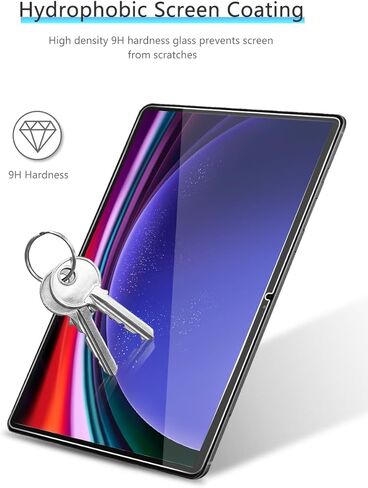 واقي شاشة OMOTON لهاتف Samsung Galaxy Tab S7 FE 5G/Tab S9 Plus 2023/Tab S9 FE Plus/Tab S8 Plus 5G/Tab S7 Plus، [عبوة من قطعتين] / إطار محاذاة / إطار محاذاة / زجاج مقسى (12.4 بوصة) in Kuwait