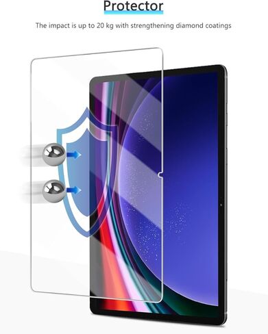 واقي شاشة OMOTON لهاتف Samsung Galaxy Tab S7 FE 5G/Tab S9 Plus 2023/Tab S9 FE Plus/Tab S8 Plus 5G/Tab S7 Plus، [عبوة من قطعتين] / إطار محاذاة / إطار محاذاة / زجاج مقسى (12.4 بوصة) in Kuwait