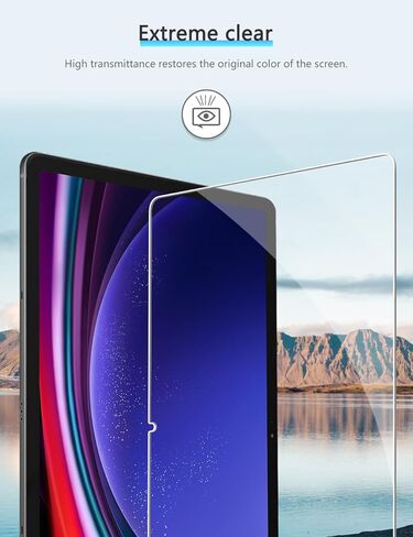 واقي شاشة OMOTON لهاتف Samsung Galaxy Tab S7 FE 5G/Tab S9 Plus 2023/Tab S9 FE Plus/Tab S8 Plus 5G/Tab S7 Plus، [عبوة من قطعتين] / إطار محاذاة / إطار محاذاة / زجاج مقسى (12.4 بوصة) in Kuwait